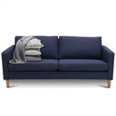 Upholstered Modern Fabric Love Seat Sofa-Blue