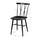 Set of 2 Armless Cross Back Kitchen Dining Side Chairs
