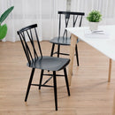 Set of 2 Armless Cross Back Kitchen Dining Side Chairs