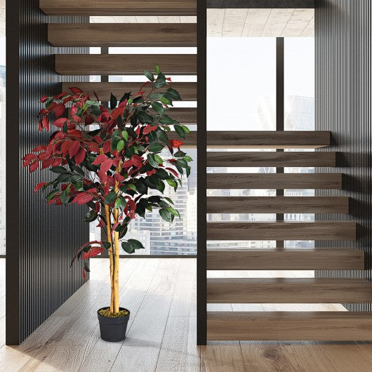 4-Feet Artificial Capensia Bush Indoor-Outdoor Leaves