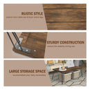 Rustic Industrial Solid Wood Rectangular Cocktail Coffee Table