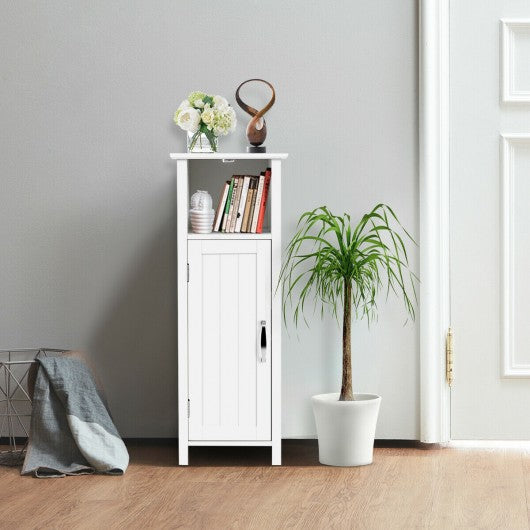 Bathroom Adjustable Shelf Floor Storage Cabinet with Door