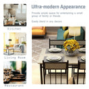 5 Piece Faux Marble Dining Set Table