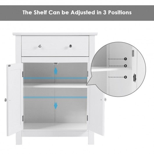 Free Standing Bathroom Storage Cabinet with Large Drawer