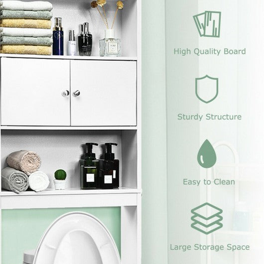 Bathroom Wood Organizer Shelf Storage Rack with Cabinet