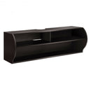 48.5" 2 Tier Modern Wall Mounted Hanging Floating Shelf-Brown