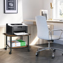 Under Desk Printer Stand with 360° Swivel Casters-Brown