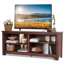 58" Entertainment Media Center Wood Storage TV Stand