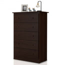 Functional Storage Organized Dresser with 5 Drawer-Espresso
