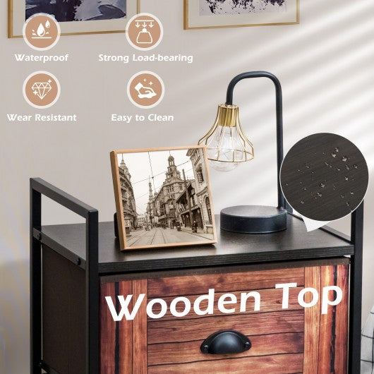 3 Drawer Fabric Dresser Storage Tower Nightstand