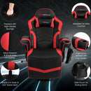 Ergonomic High Back Massage Gaming Chair with Pillow-Red