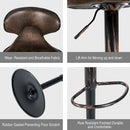 Set of 2 Adjustable Bar Stools for Counter