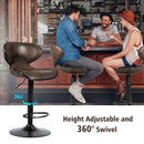 Set of 2 Adjustable Bar Stools for Counter