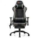 Ergonomic High Back PU Leather Massage Gaming Chair-Gray