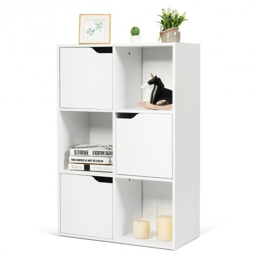 6 Cube Wood Storage Shelves Organization