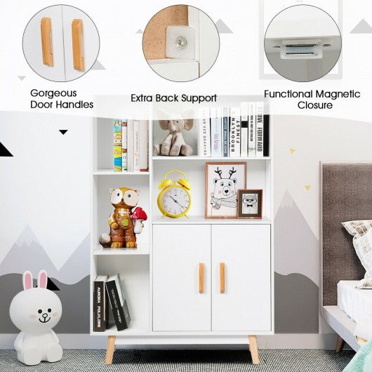 Floor Storage Free Standing Wooden Display Bookcase