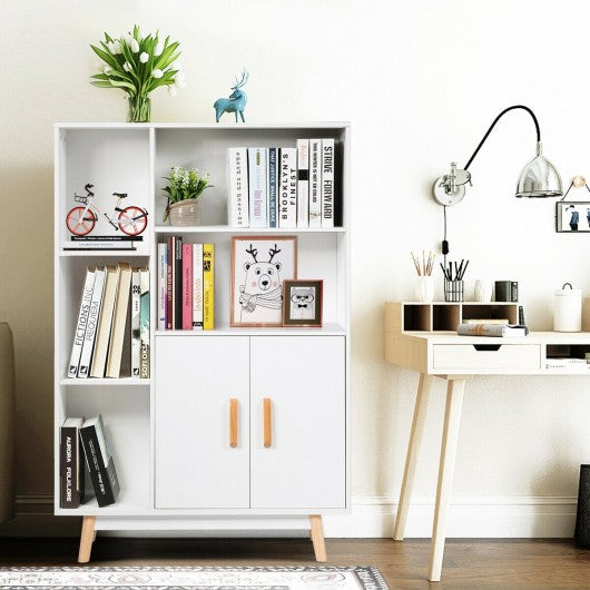 Floor Storage Free Standing Wooden Display Bookcase