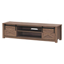 65" Flat Sliding Barn Door TV Stand-Coffee