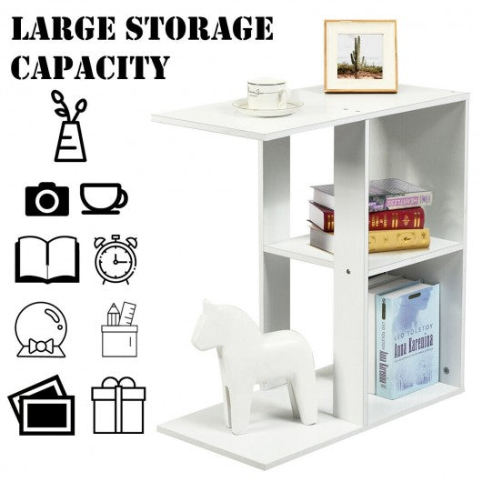 3-tier Side Table with Storage Shelf