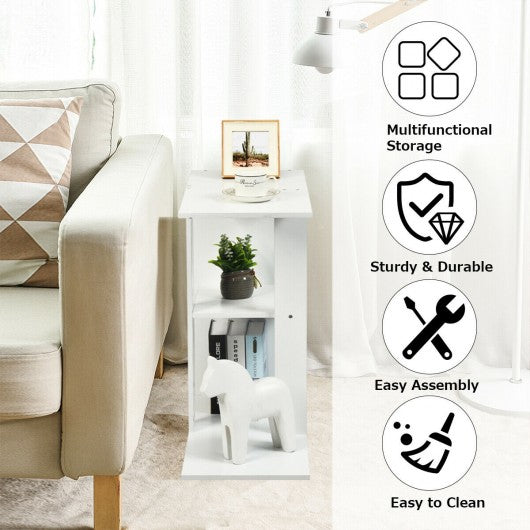 3-tier Side Table with Storage Shelf