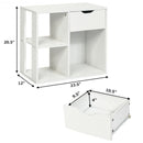 3-tier Side Table with Storage Shelf & Drawer Space