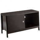 TV Stand Modern Entertainment Cabinet with Sliding Doors-Coffee