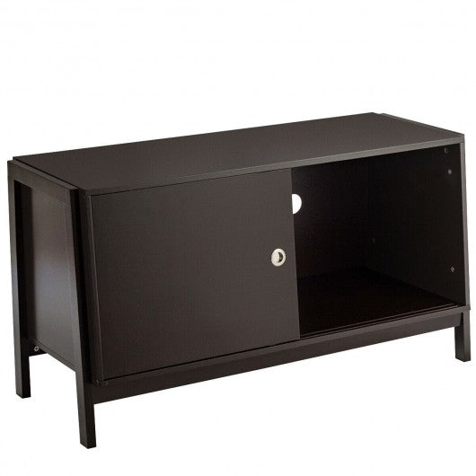 TV Stand Modern Entertainment Cabinet with Sliding Doors-Coffee