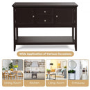 Wooden Sideboard Buffet Console Table-Brown