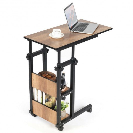 C-Shape Mobile Snack End Side Sofa Laptop Table
