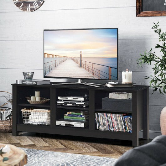 60"  Entertainment TV Stand Cabinet-Black
