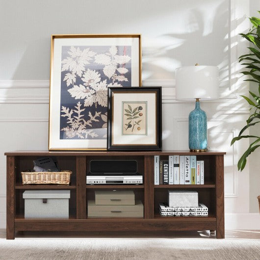 60"  Entertainment TV Stand Cabinet-Brown