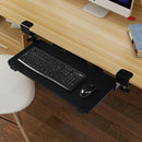 Keyboard Tray Under Desk Clamp-On Retractable Platform Computer Drawer