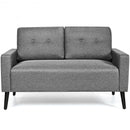 55"Modern Loveseat Sofa with Cloth Cushion-Gray