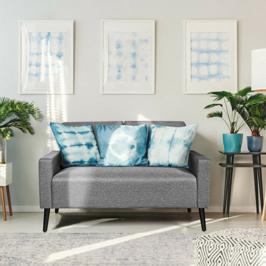 55"Modern Loveseat Sofa with Cloth Cushion-Gray
