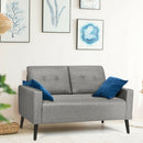 55"Modern Loveseat Sofa with Cloth Cushion-Gray