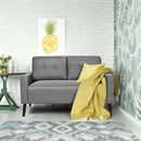 55"Modern Loveseat Sofa with Cloth Cushion-Gray