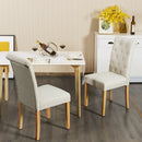Set of 2 Tufted Dining Chair -Beige