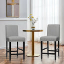 25 Inch Kitchen Chairs w- Rubber Wood Legs-Gray