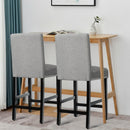 25 Inch Kitchen Chairs w- Rubber Wood Legs-Gray