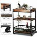 3 Tier Serving Dining Storage Shelf Rolling Kitchen Trolley