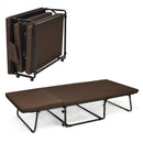Folding Guest Sleeper Bed w-6 Position Adjustment-Brown