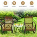 3Pcs Patio Rattan Conversational Furniture Set