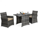 3PCS Outdoor Patio Rattan Wicker Furniture Set