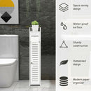 Small Bathroom Storage Corner Floor Cabinet-White