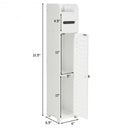 Small Bathroom Storage Corner Floor Cabinet-White