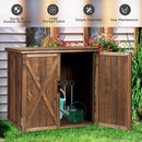 2.5 x 2 Ft Outdoor Wooden Storage Cabinet with Double Doors -Brown
