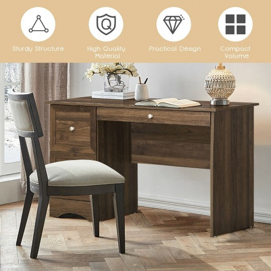 Vintage Study Home Office Computer Desk with 3 Drawers