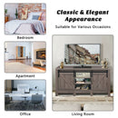 55 Inch TV Sliding Barn Door Entertainment Center