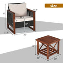 3PCS Patio Wicker Furniture Set