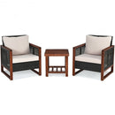 3PCS Patio Wicker Furniture Set